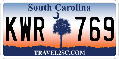 SC license plate KWR769