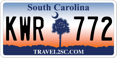 SC license plate KWR772