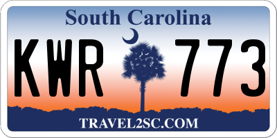 SC license plate KWR773