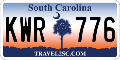 SC license plate KWR776