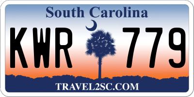 SC license plate KWR779