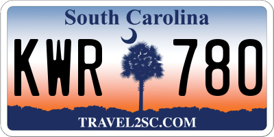 SC license plate KWR780
