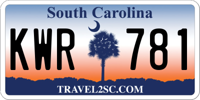 SC license plate KWR781
