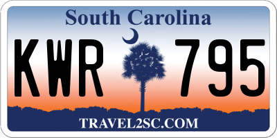 SC license plate KWR795