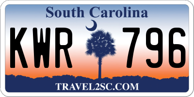 SC license plate KWR796