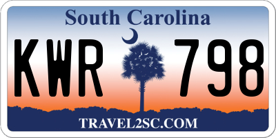 SC license plate KWR798