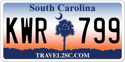 SC license plate KWR799