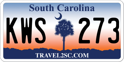 SC license plate KWS273