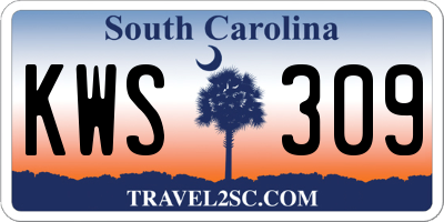 SC license plate KWS309