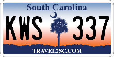 SC license plate KWS337