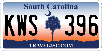 SC license plate KWS396