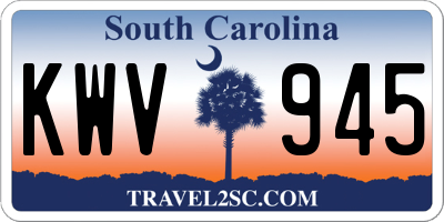SC license plate KWV945