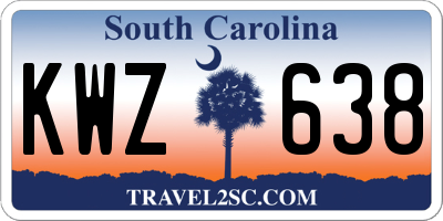 SC license plate KWZ638
