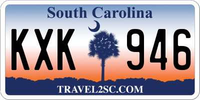 SC license plate KXK946