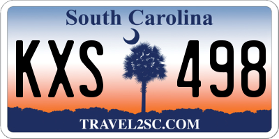 SC license plate KXS498