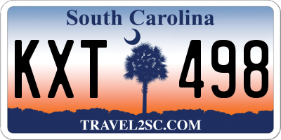 SC license plate KXT498
