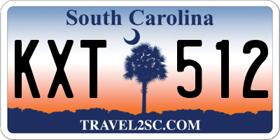 SC license plate KXT512