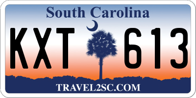 SC license plate KXT613