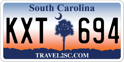 SC license plate KXT694