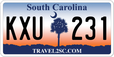 SC license plate KXU231