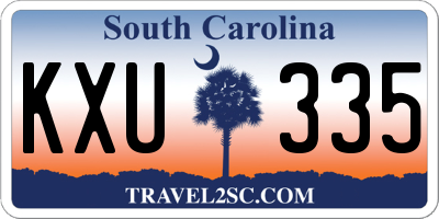 SC license plate KXU335