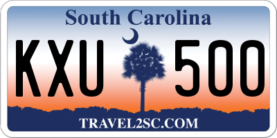 SC license plate KXU500