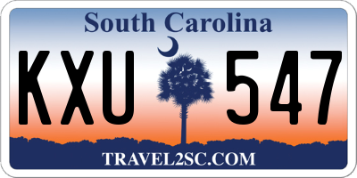 SC license plate KXU547