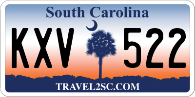 SC license plate KXV522