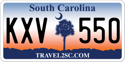 SC license plate KXV550