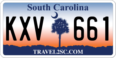 SC license plate KXV661