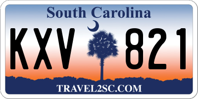 SC license plate KXV821