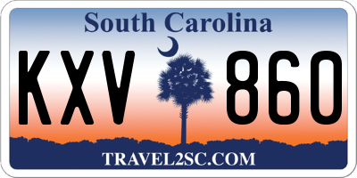 SC license plate KXV860