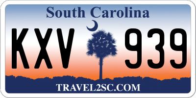 SC license plate KXV939