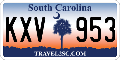 SC license plate KXV953