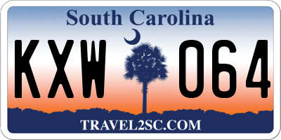 SC license plate KXW064