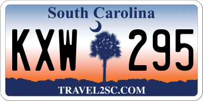 SC license plate KXW295