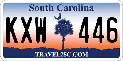 SC license plate KXW446