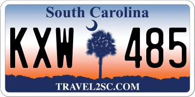 SC license plate KXW485
