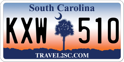 SC license plate KXW510