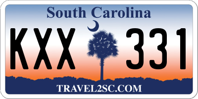 SC license plate KXX331