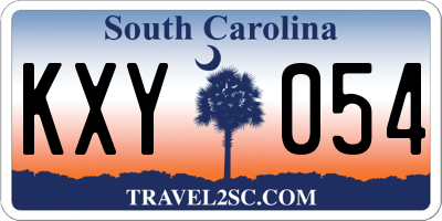 SC license plate KXY054