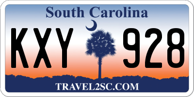 SC license plate KXY928