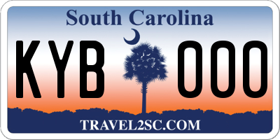 SC license plate KYB000
