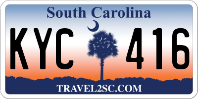 SC license plate KYC416
