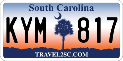 SC license plate KYM817
