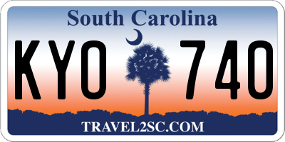 SC license plate KYO740
