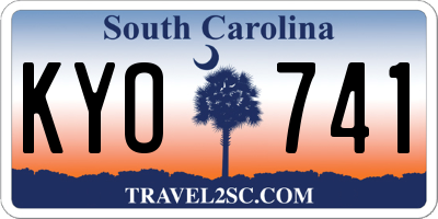 SC license plate KYO741