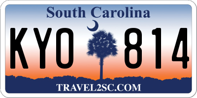 SC license plate KYO814