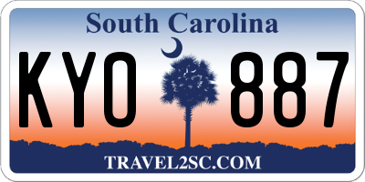 SC license plate KYO887