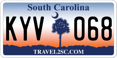 SC license plate KYV068